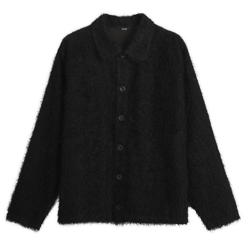 Bunda BEAMS Fringe Overshirt Čierna | 1111-1247-803-19