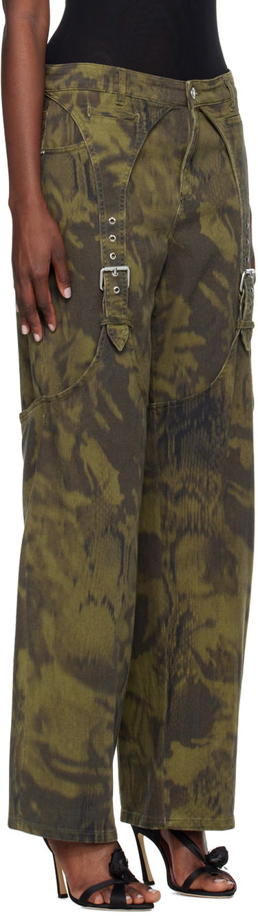 Cargo nohavice Blumarine Pattern Denim Trousers Zelené | P422J133A, 1