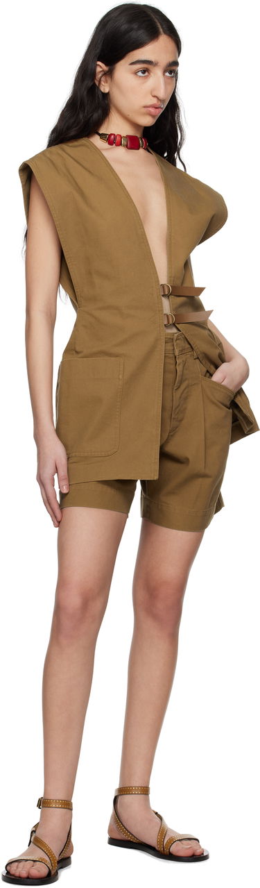 Šortky ISABEL MARANT Isabel Marant Fairy Pleated Shorts Hnedá | SH0221FA-C2F01I, 3