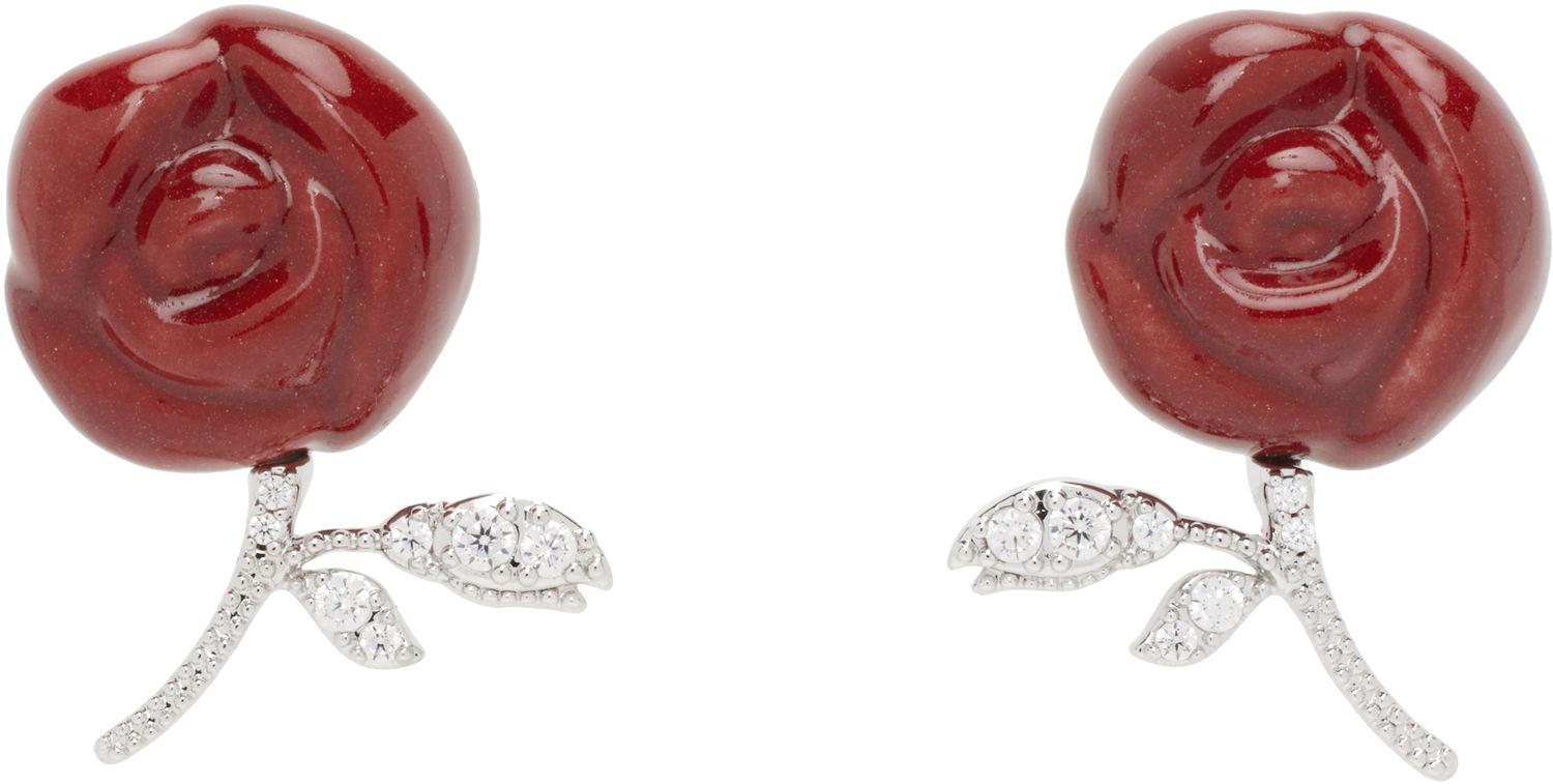 Náušnice SHUSHU/TONG SHUSHU/TONG YVMIN Edition Rose Earrings Červená | 25645RED00DLR, 0