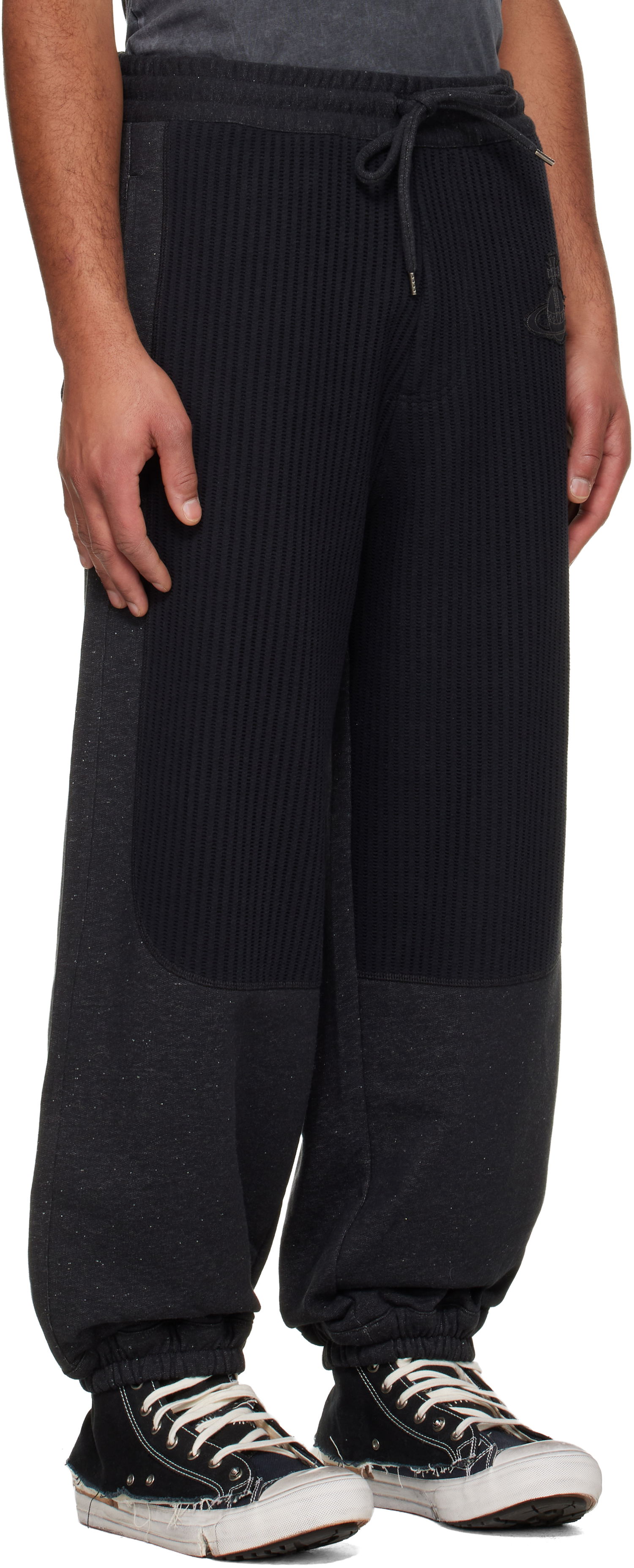 Tepláky Vivienne Westwood Ibiza Ribbed Drawstring Cuffed Sweatpants Čierna | 2J01000C-J00A3-, 1