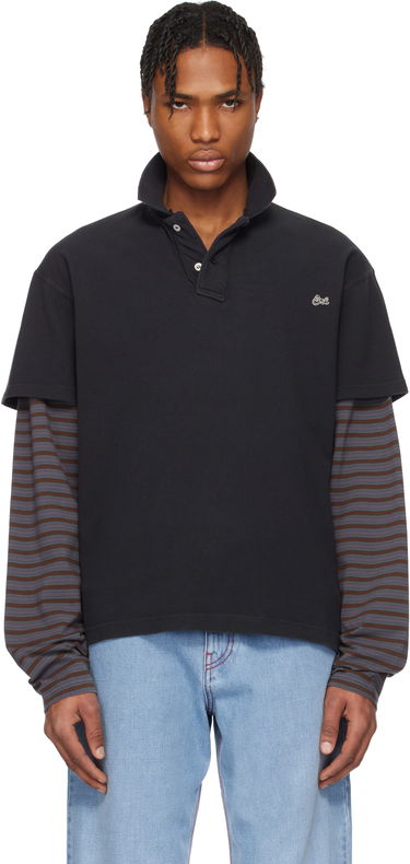 Polo tričko ERL ERL Double Sleeve Polo Čierna | ERL10T035, 0