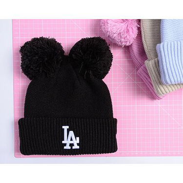 Kulicha New Era LA Dodgers Double Pom Beanie Ružová | 60565279, 1