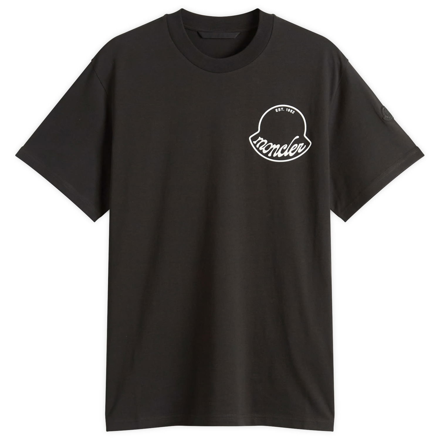 Tričko Moncler Short Sleeve Logo T-Shirt, Size Large Čierna | 8C000-13-89AJS-998, 1