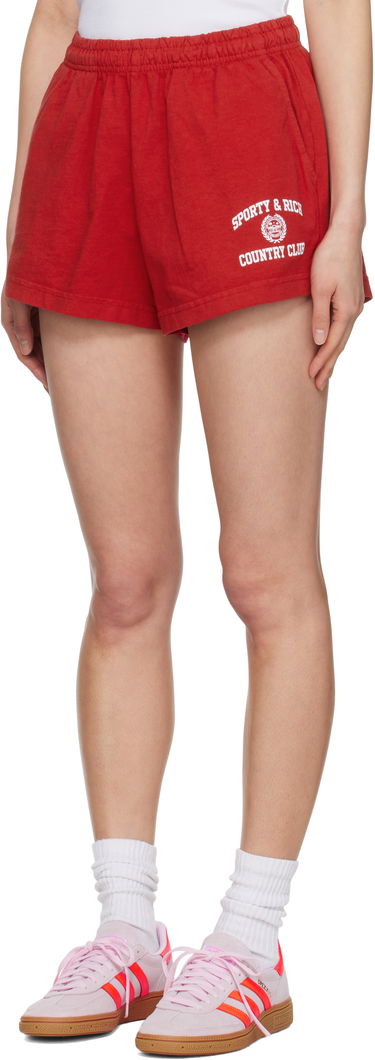 Šortky Sporty & Rich Sporty & Rich Varsity Crest Disco Shorts Červená | SH037606218RE15, 3