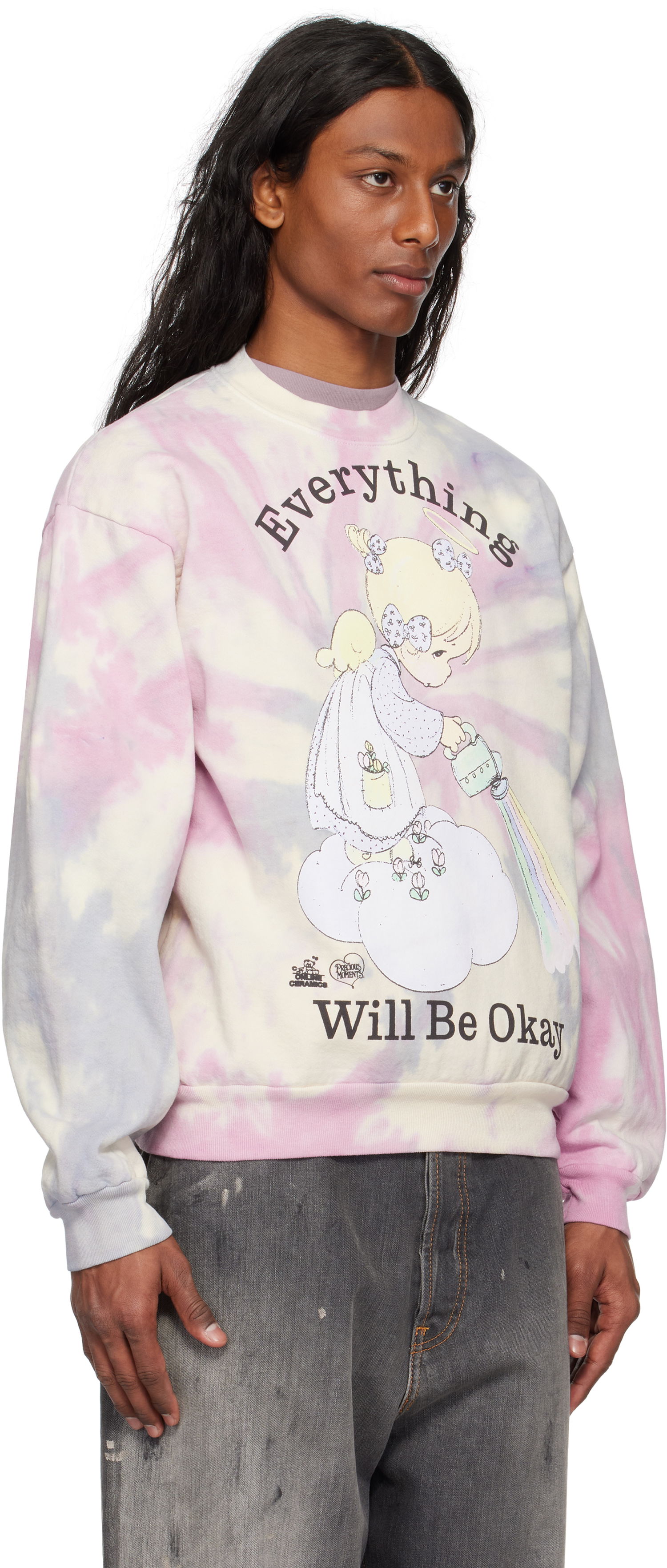 Sveter Online Ceramics Online Ceramics Precious Moments 'Everything Will Be Okay' Tie-Dye Sweatshirt Rôznofarebný | Everything Tie-Dye Sweatshirt, 1