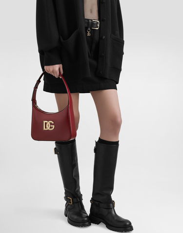 Taška cez rameno Dolce & Gabbana Dolce & Gabbana 3.5 Leather Shoulder Bag Vínová | BB7598AW57680346, 1