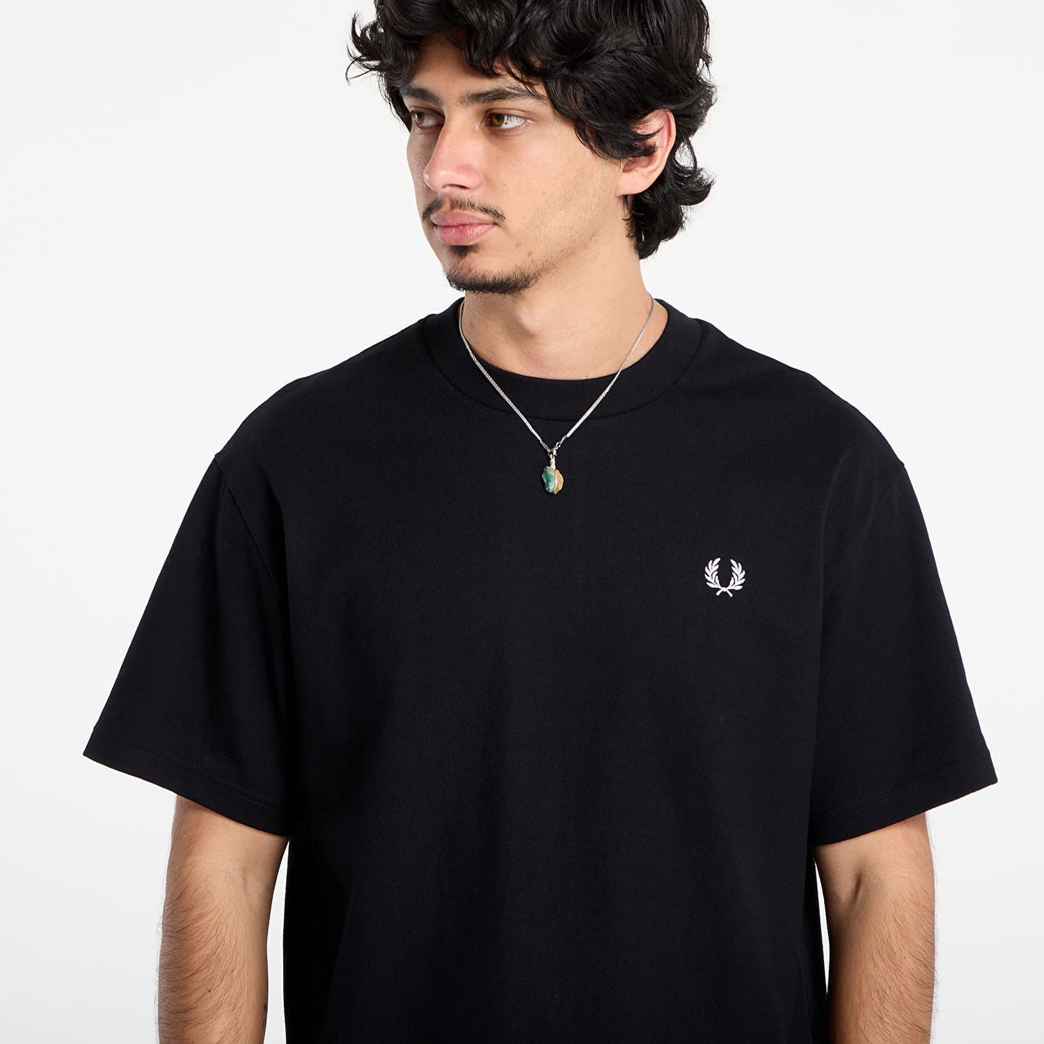 Tričko Fred Perry Relaxed T-Shirt Čierna | M8710 102, 1