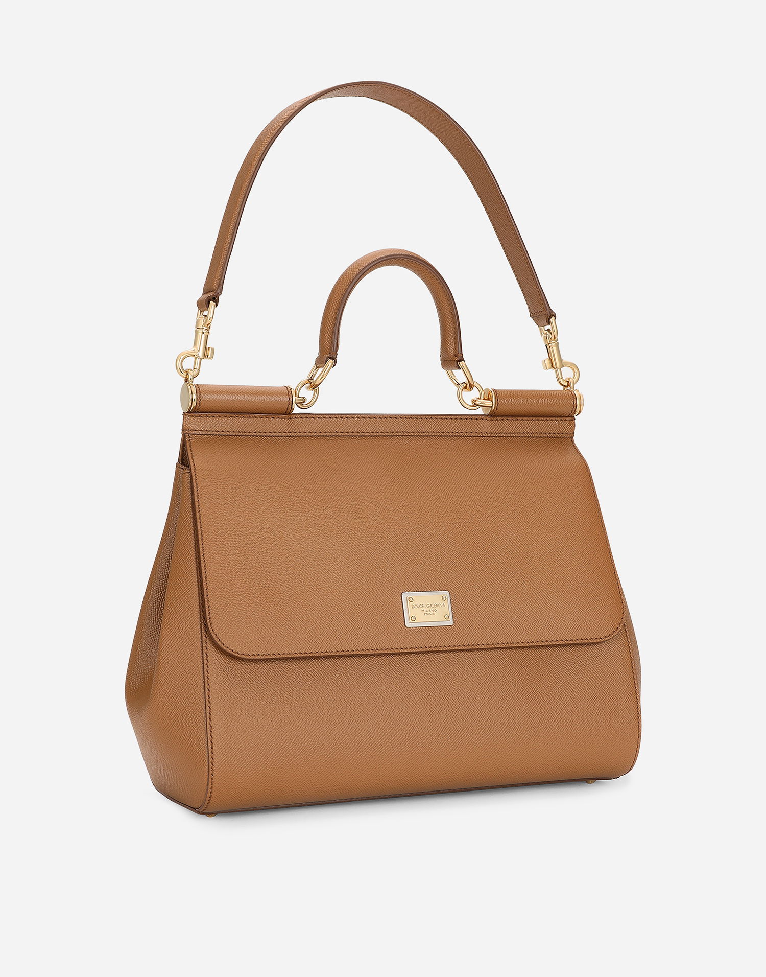 Kabelka Dolce & Gabbana Dolce & Gabbana Leather Handbag Hnedá | BB6015A10018M417, 1