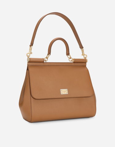 Kabelka Dolce & Gabbana Dolce & Gabbana Leather Handbag Hnedá | BB6015A10018M417, 1