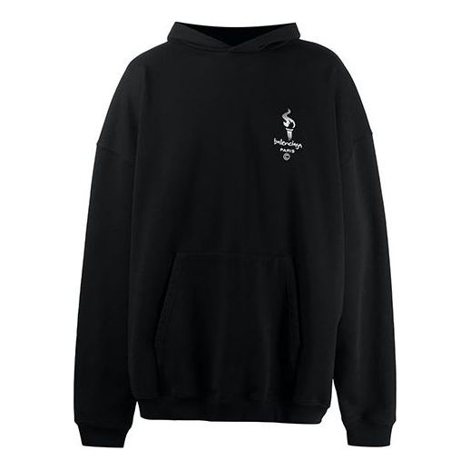 Mikina Balenciaga Olympics Oversized Hoodie Čierna | 620973TIV451070