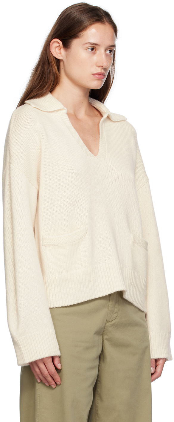 Sveter rag & bone rag & bone Danica Polo Sweater Biela | WAS24F003CA03, 1
