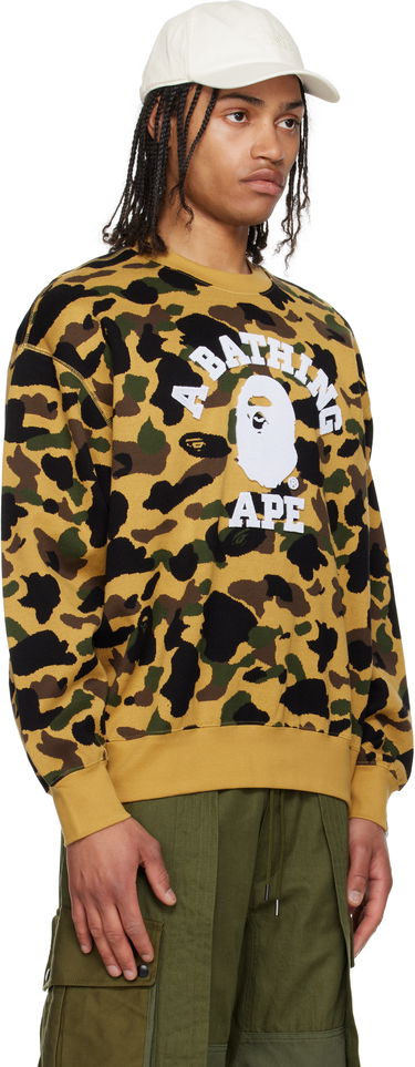 Sveter BAPE A Bathing Ape 1st Camo Jacquard College Sweatshirt Zelené | 001SWL301307M, 4