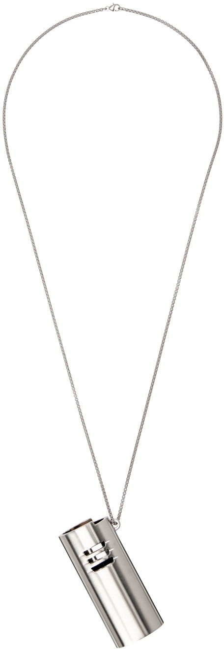 Náhrdelník Rick Owens Silver Porterville Lighter Holder Charm Necklace Šedá | RJ0000092 MMA, 0
