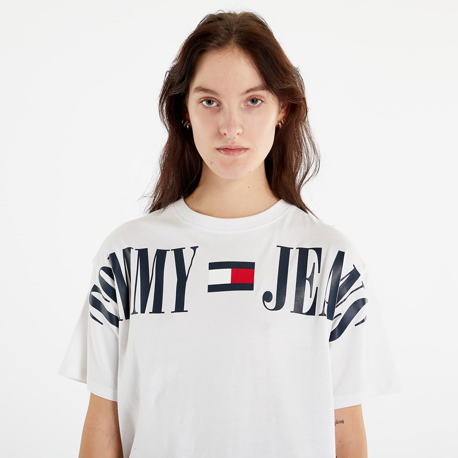 Tričko Tommy Hilfiger Oversized Archive 1 Short Sleeve Biela | DW0DW15459 YBR, 0