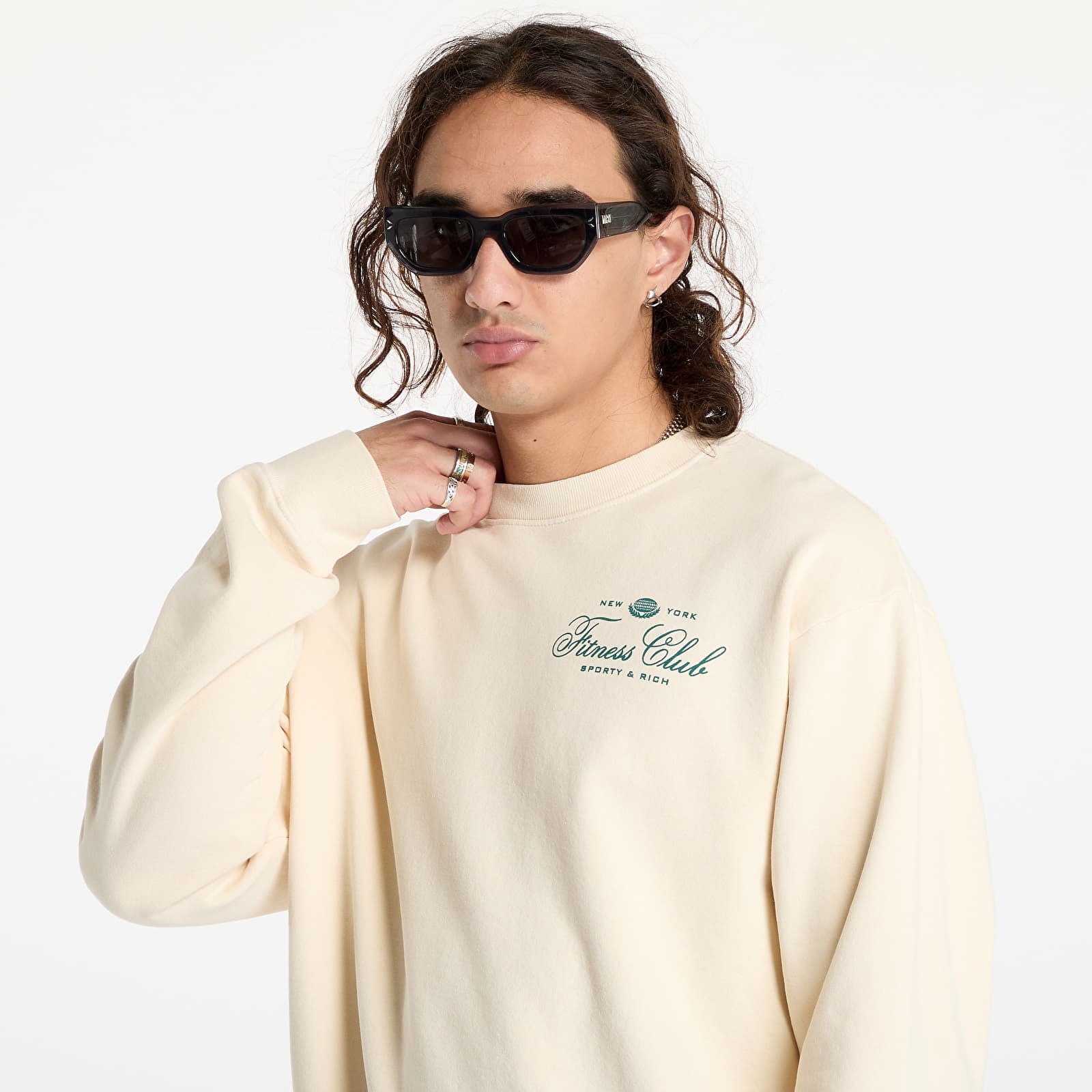 Fitness World Crewneck UNISEX Cream/ Alpine XS