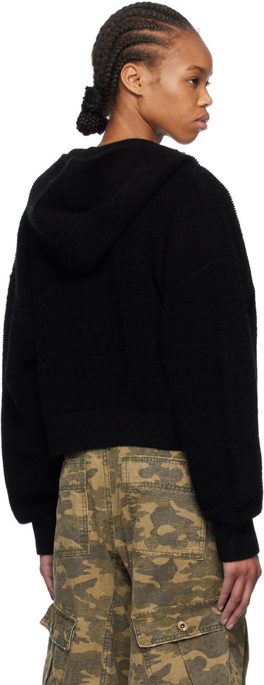 Mikina We11done We11done Cashmere Knit Zip-Up Hoodie Čierna | WD-KJ0-25-675-W-BK, 2