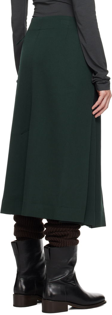 Sukňa LEMAIRE Lemaire Pleated Wrap Midi Skirt Zelené | SK1016 LF1123, 2