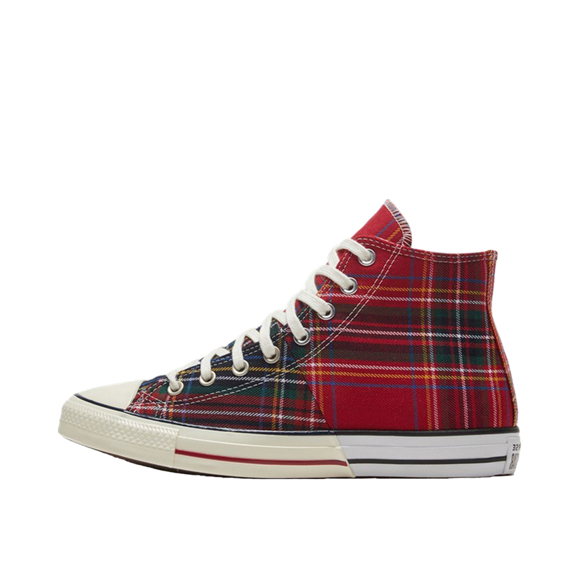 Tenisky a topánky Converse Chuck Taylor All Star Hi Tartan Red Green Split Červená | 169259C