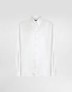 Dolce & Gabbana Silk Shirt With Logo Embroidery