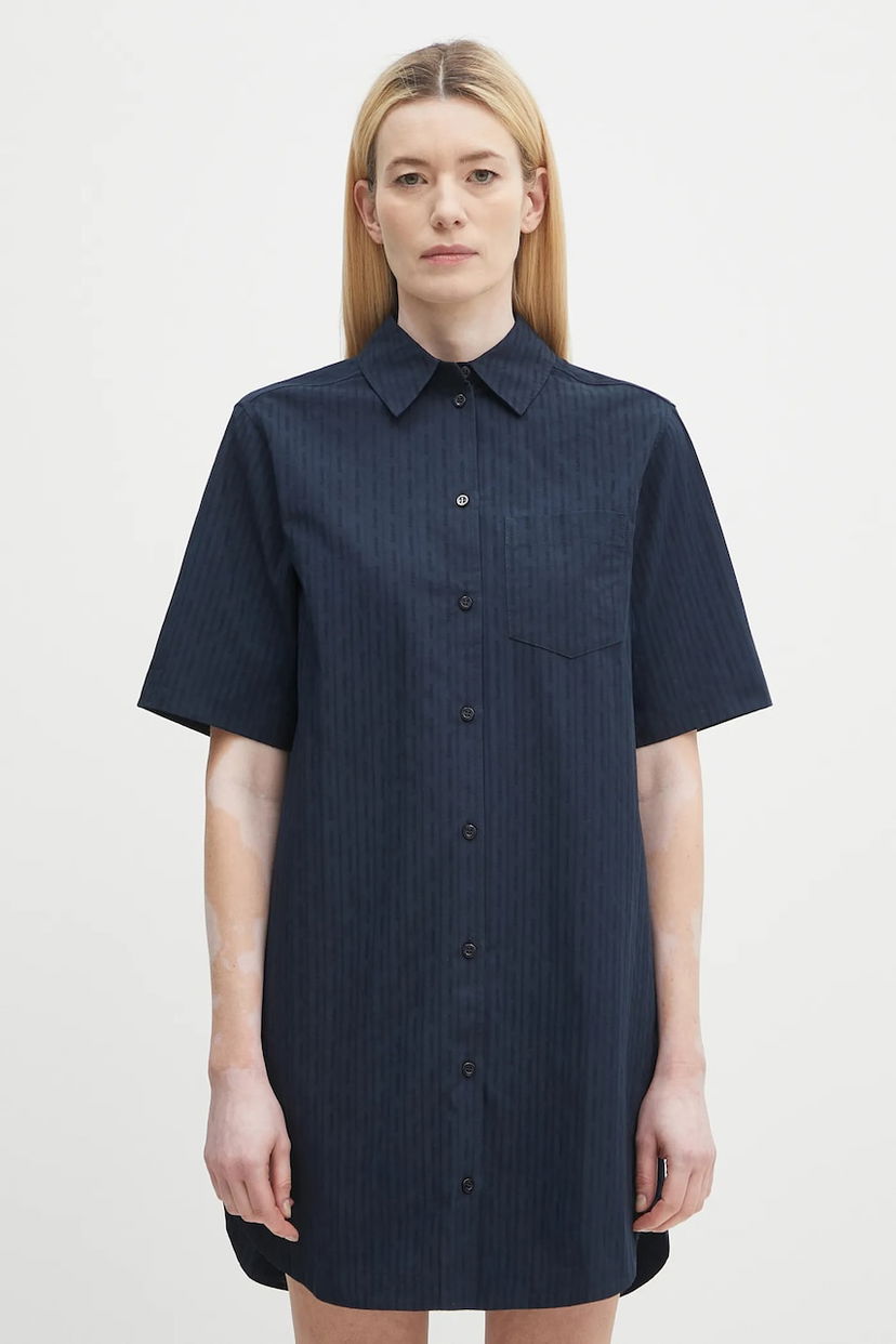 Šaty Samsoe Samsoe Samsoe Samsoe SATINA Mini Shirt Dress Navy | F25200080