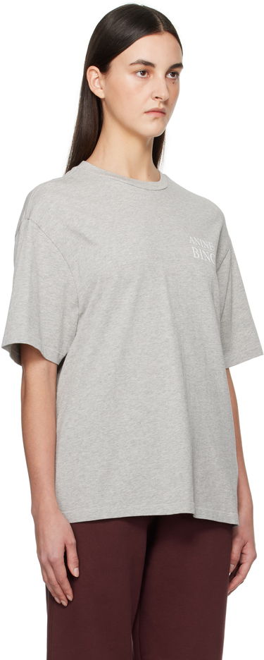 Tričko Anine Bing Anine Bing Myers Serif T-Shirt Šedá | A-08-10522-WAGR1, 1