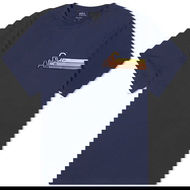 Tričko A.P.C. Isaac Logo T-Shirt Navy | COEZC-H26327-IAK, 0