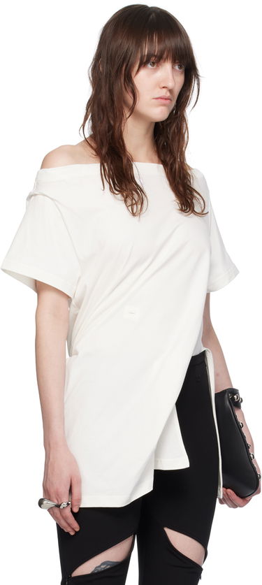 Tričko Courrèges Off Shoulder T-Shirt Biela | 224JBD094JS0107, 1
