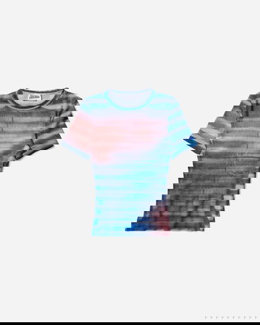 Tričko Jean Paul Gaultier Jean Paul Gaultier 'The Air' Baby Tee Modrá | 25/03-W-TO318-M005P-565034, 4