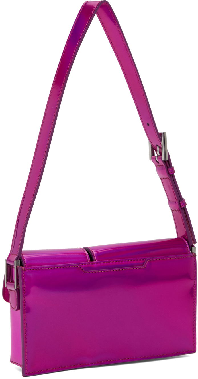 Double Pocket Metallic Shoulder Bag