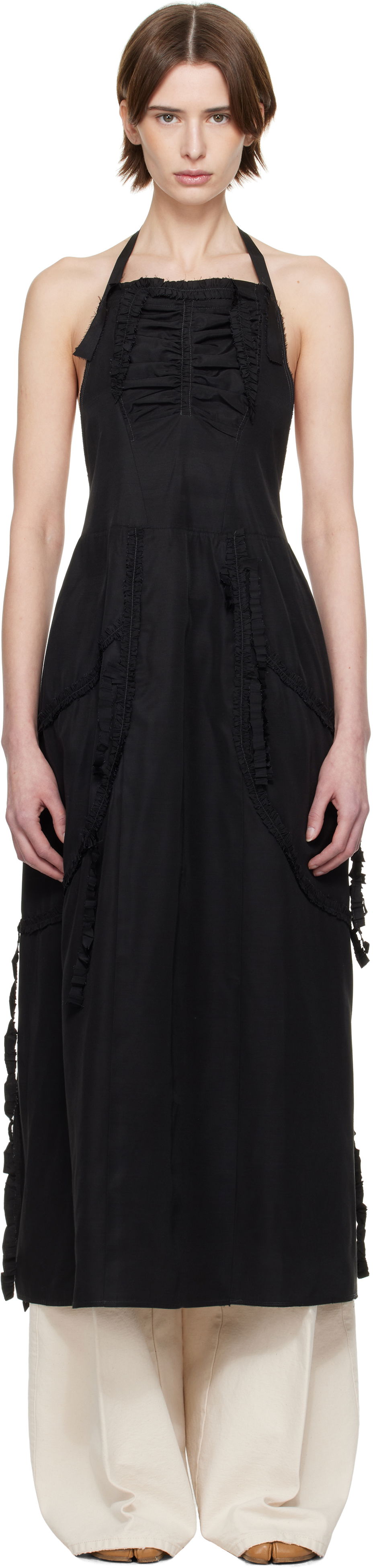 Šaty Maison Margiela Maison Margiela Apron Midi Dress Čierna | S51TH0091 M35381, 0