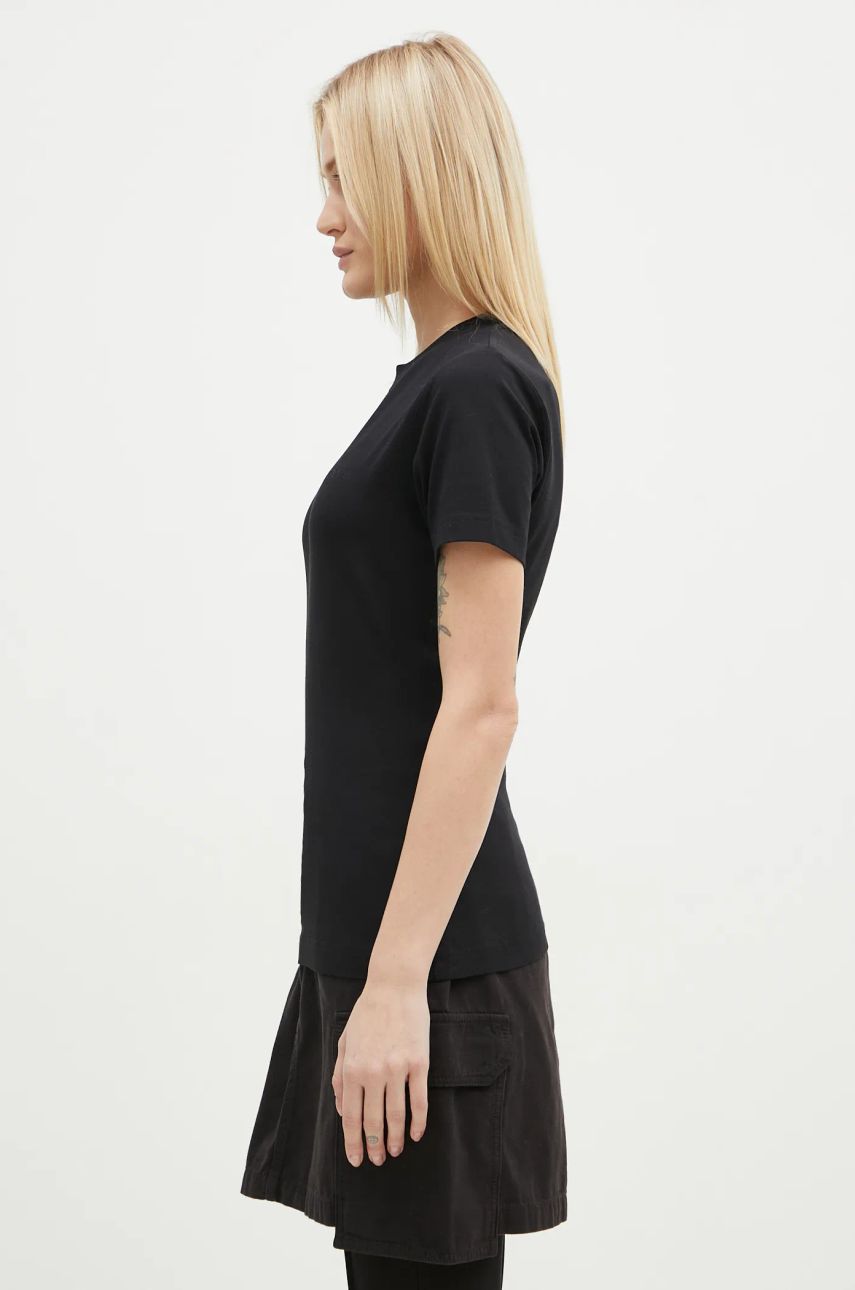 Tričko VETEMENTS VETEMENTS Embroidered Logo Fitted T-Shirt Čierna | WA66TR630B, 1