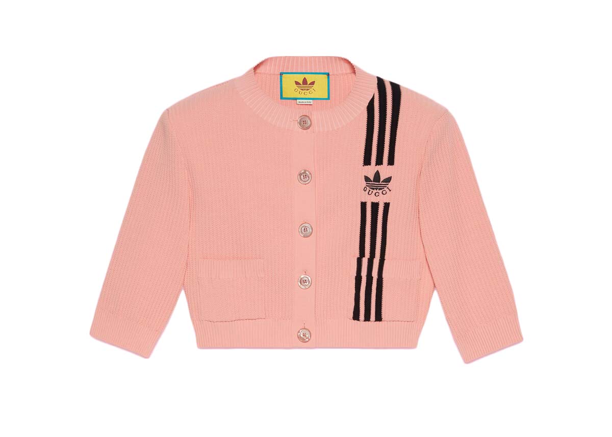 Sveter Gucci adidas x Cropped Cardigan Pink Ružová | 693785 XKCDQ 5951, 0