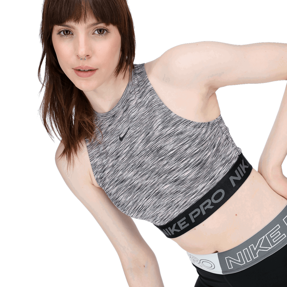Crop Top Nike Space Dye Pro Training Crop Top Šedá | DA0999-010, 0