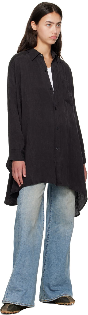 Košeľa R13 R13 Draped Front Shirt Čierna | R13WR416-R510A, 3