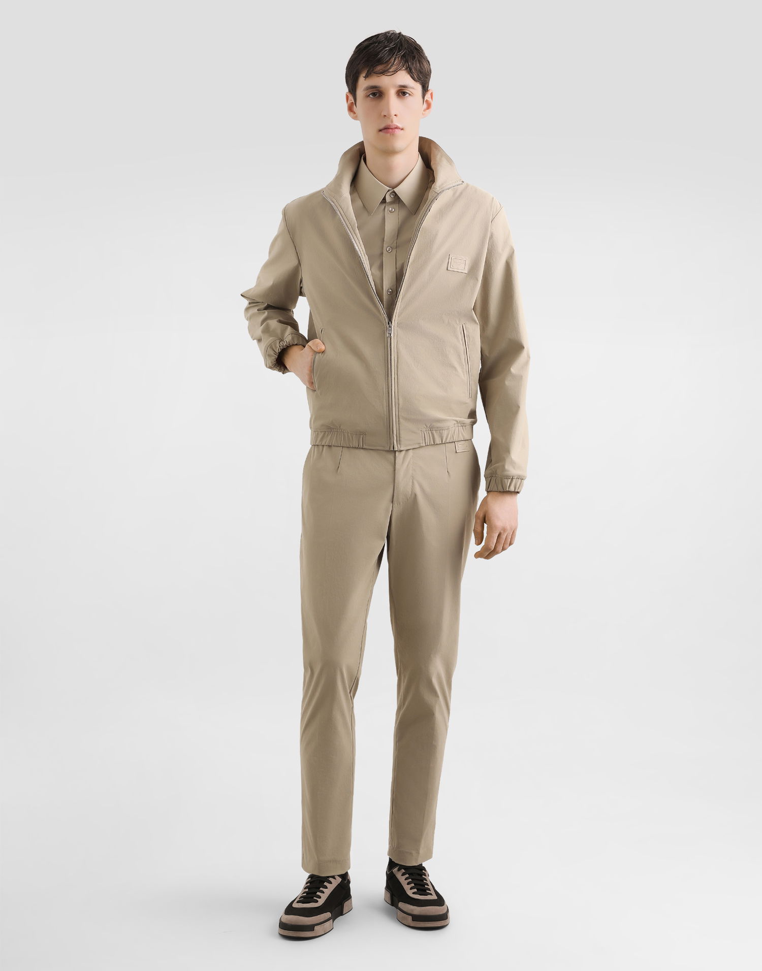 Nohavice Dolce & Gabbana Dolce & Gabbana Nylon Canvas Trousers Béžová | GW13ETFUUDDM2827, 1
