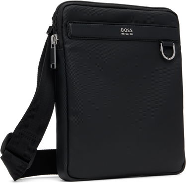 Taška cez rameno BOSS Smooth & Structured Reporter Bag Čierna | 50548791, 1