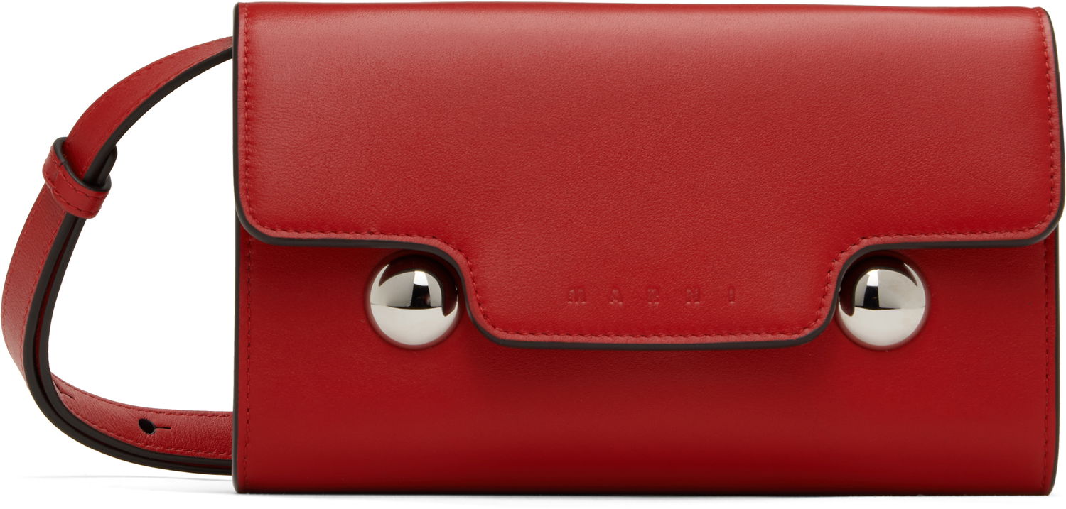 Peňaženka Marni Marni Leather Trunkaroo Bag Červená | PHMO0041U0 P6948, 0