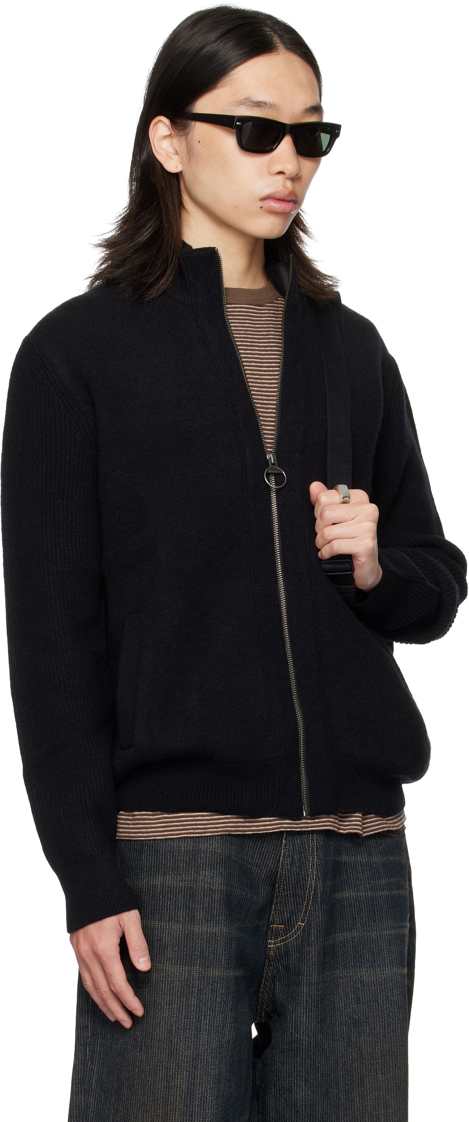 Sveter Barbour Barbour Milburn Zip Cardigan Čierna | MKN1661BK31, 1