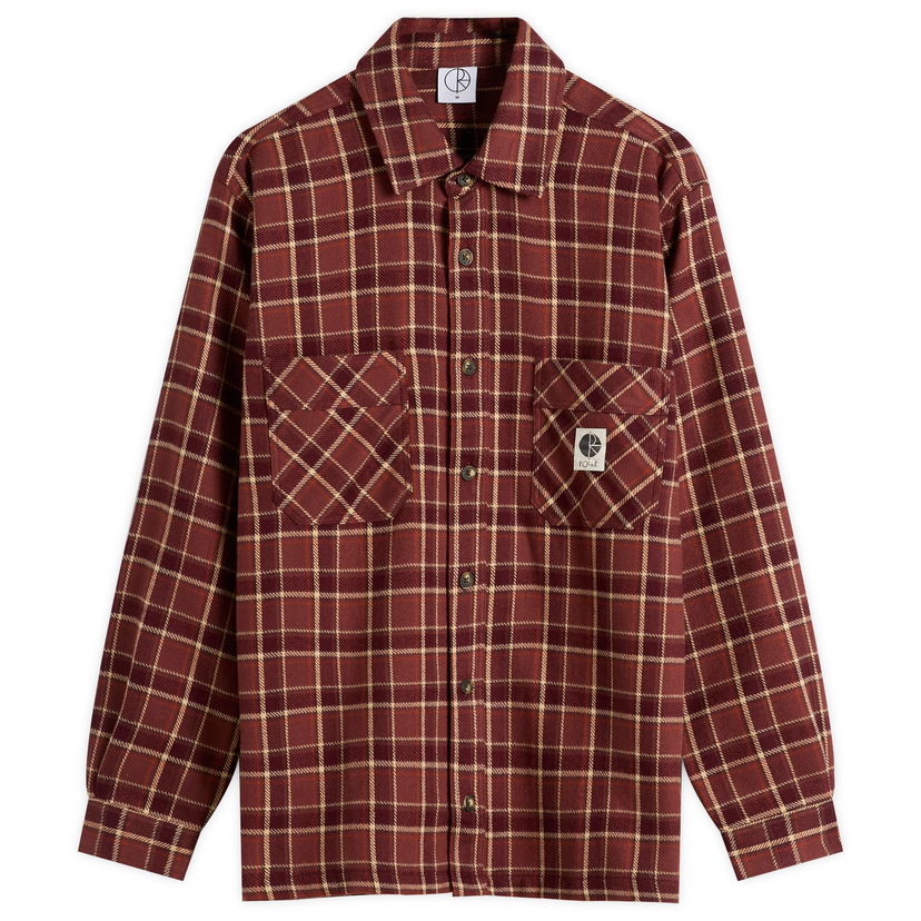 Košeľa Polar Skate Co. Mike Flannel Shirt Hnedá | PSC-F25-8-OCH