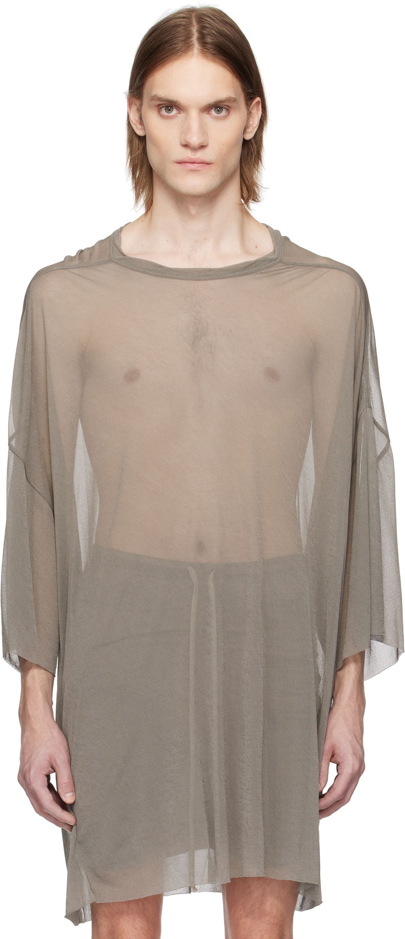 Tričko Rick Owens Rick Owens Hollywood Tommy Sheer T-Shirt Šedá | RR01E5283 JCR