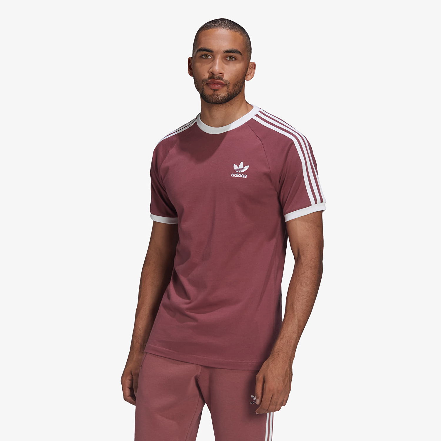Tričko adidas Originals 3-Stripes Tee Vínová | HE9548, 0