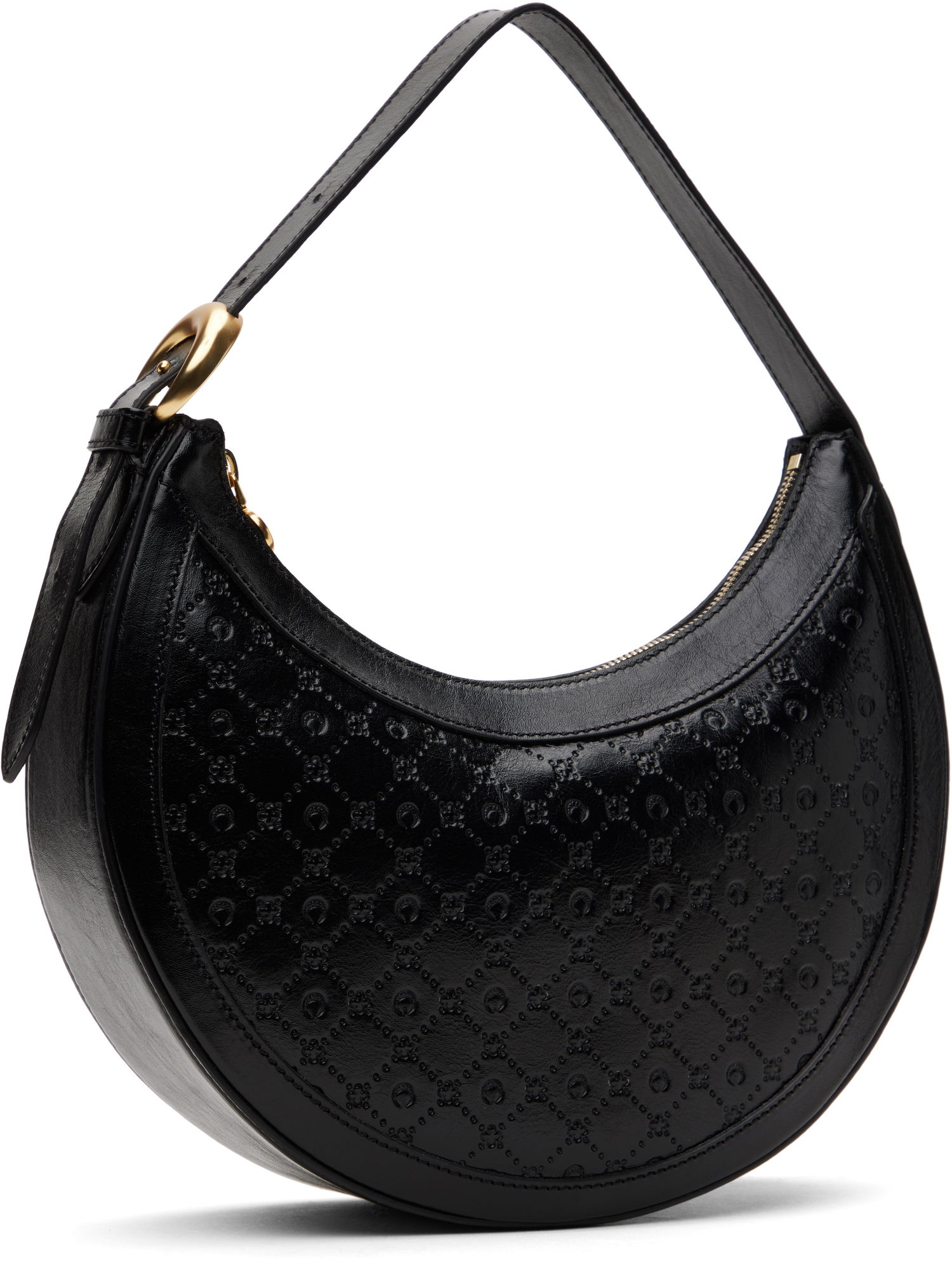 Kabelka Marine Serre Marine Serre Moonogram Embossed Leather Eclips Bag Čierna | WBA020A CLEA0051, 1