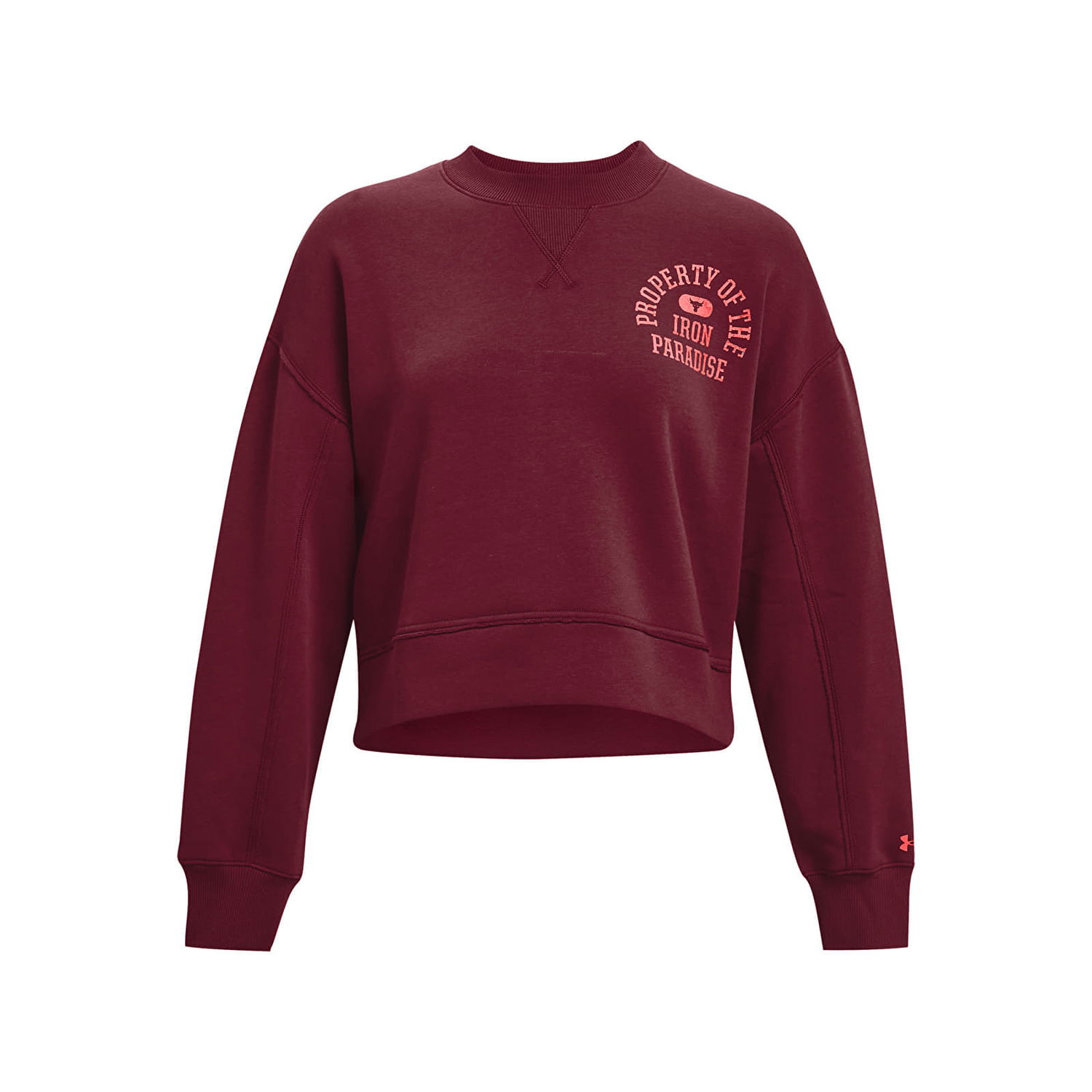 Mikina Under Armour Prjct Rock Fleece LC Crew Red Vínová | 1370546-626, 1