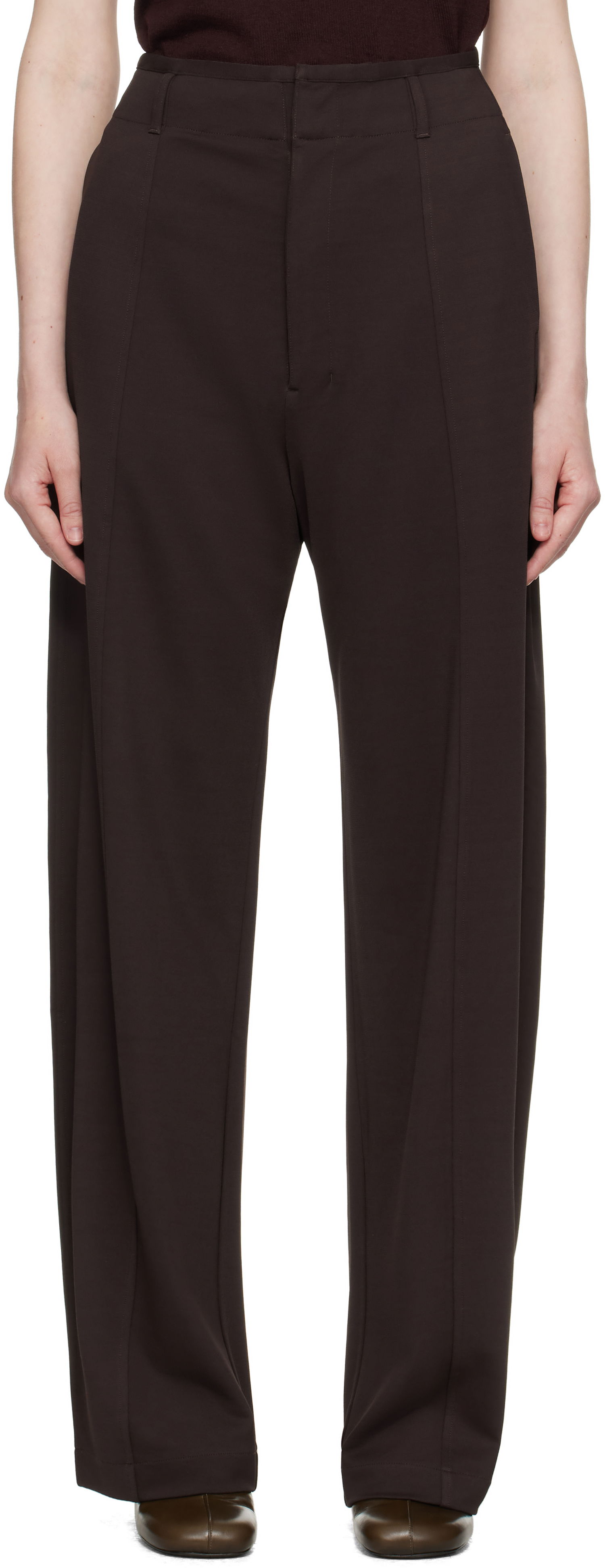 Nohavice LEMAIRE Lemaire Relaxed Volume Trousers Hnedá | PA1205 LJ1034, 0