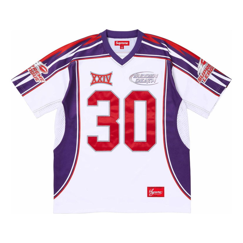 Dres Supreme Sudden Death Football Jersey Biela | SUP-SS24-177