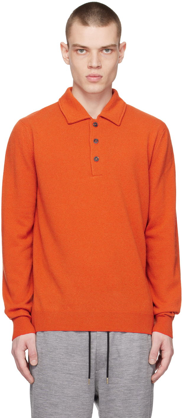 Sveter Paul Smith Paul Smith Three-Button Polo Oranžová | M1R-826X-K01950-16, 0