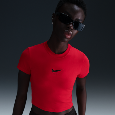 Crop Top Nike Sportswear Chill Knit Crop Top Červená | HF9534-657, 0