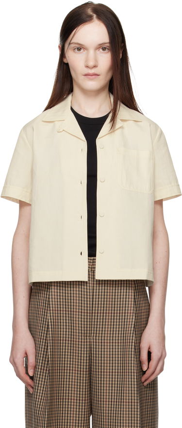 Košeľa A.P.C. A.P.C. Maeva Cropped Camp Collar Shirt Béžová | COHEJ-F12583, 0