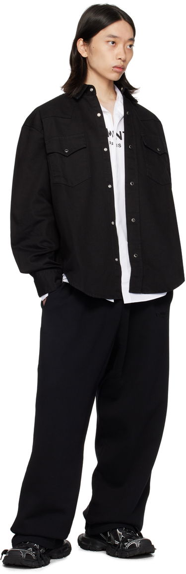 Košeľa VETEMENTS VTMNTS Oversized Denim Shirt Čierna | VL22SH600B, 3